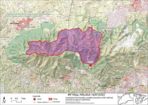 map of the fire