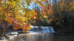 Beautiful waterfall in DuPont Forest, Asheville, N.C., USA