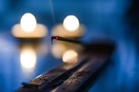 Burning incense as a sacred ritual