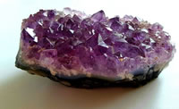 Purple amethyst, associated with spirituality